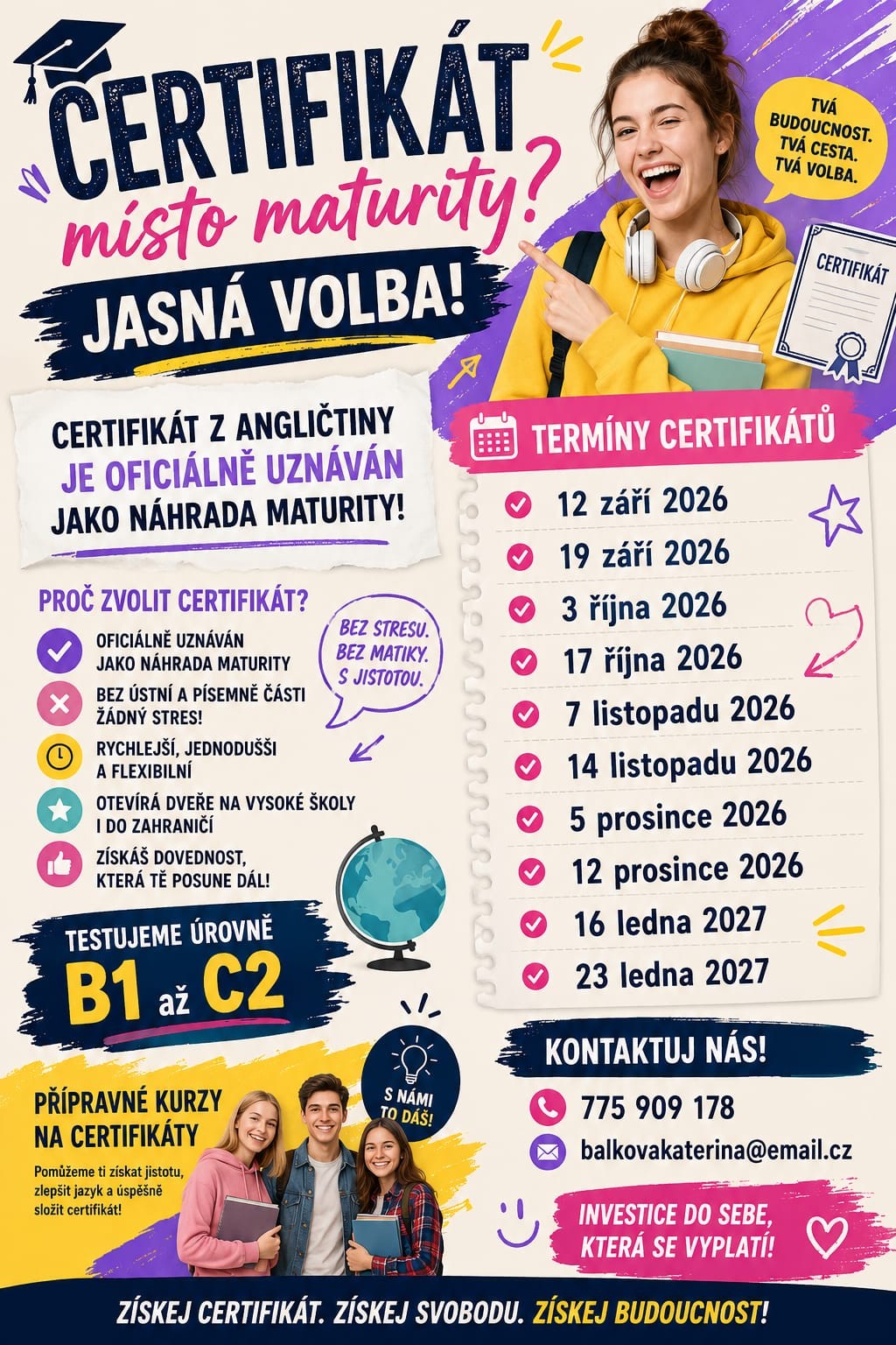 Certifikát z angličtiny jako náhrada maturity